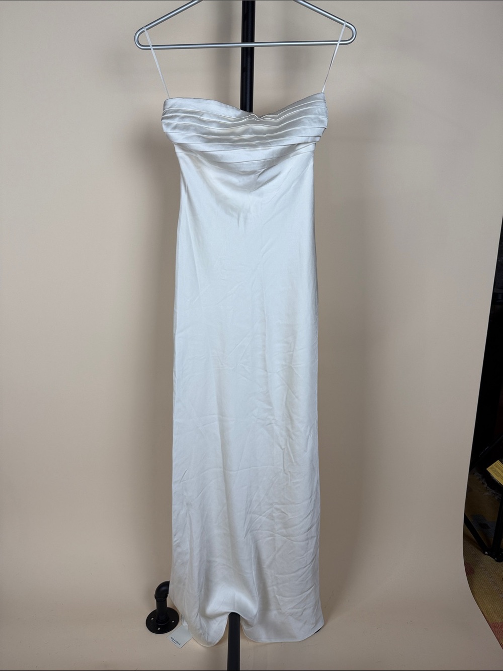 Abercrombie NWT Strapless White Satin Evening Gown